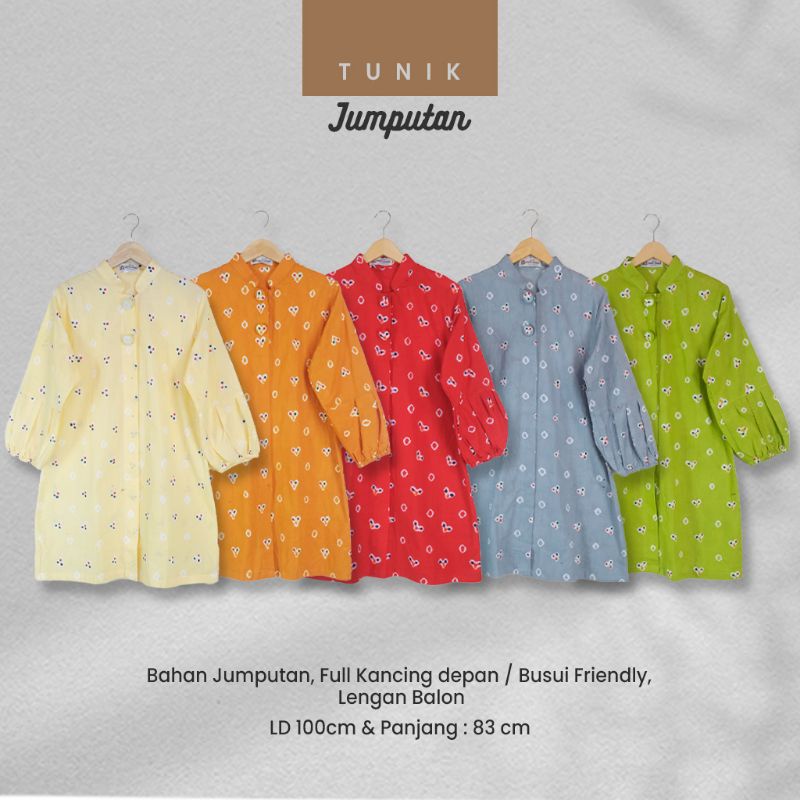 Tunik Jumputan Warna Premium - NairaBatik