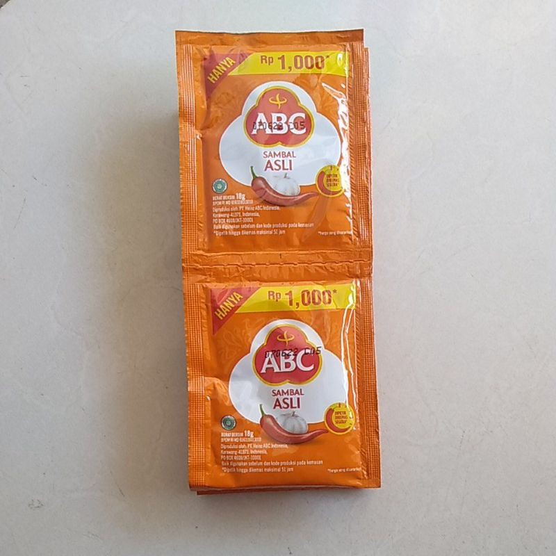 

ABC SAMBAL SACHET 22GR (ISI 10/Pack)