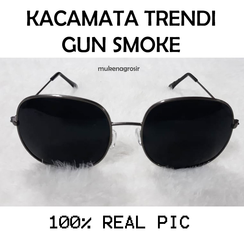 PROMOOOO!! Kacamata Trendy / Unisex /Kacamata Fashion/Kacamata fashion /Gun Smoke/ nastushaa