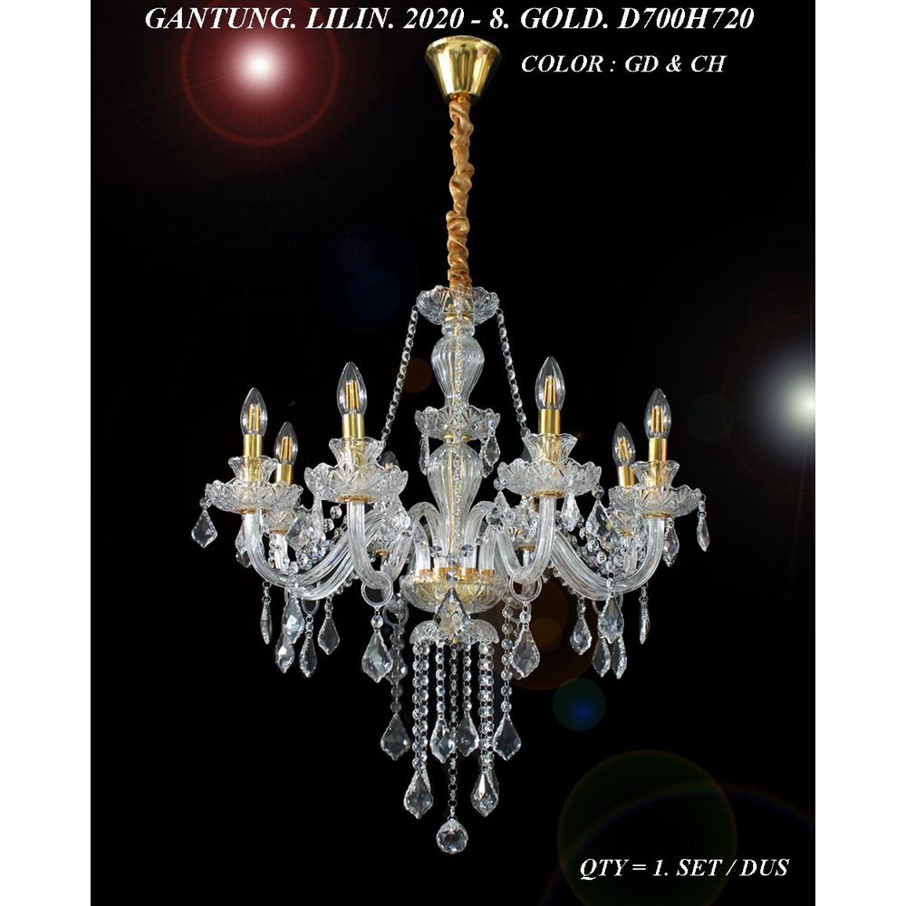 Lampu Gantung Lilin Kristal 2020