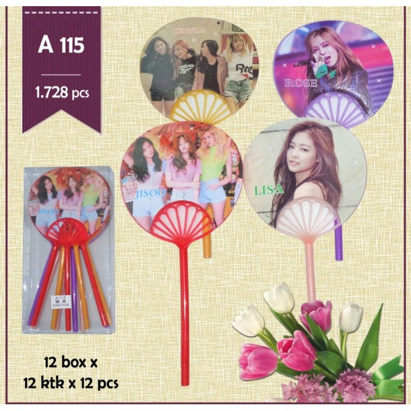 

Pen gel kipas karakter 12 pcs
