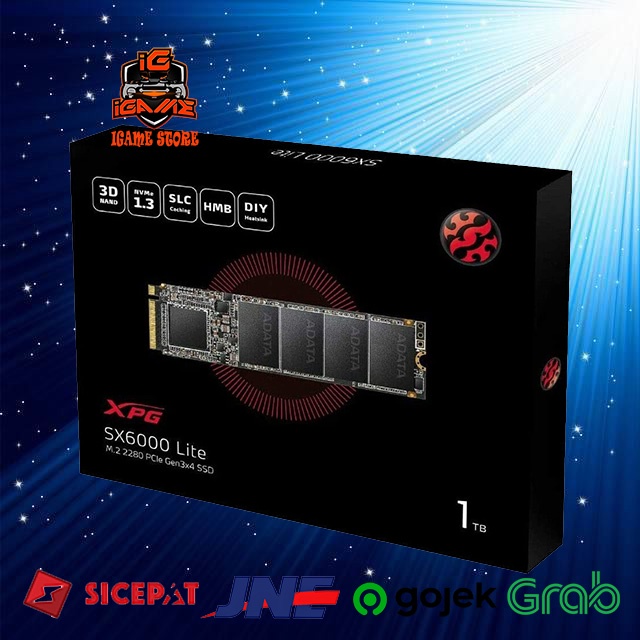 ADATA SSD XPG SX6000 LITE 1TB SX6000LITE 1TB NVME M2 NAMPOL GAN