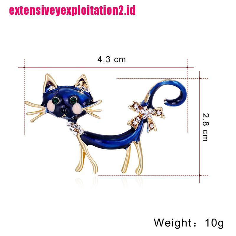 &lt; E2id &amp; &gt; Bros Pin Desain Kucing Biru Untuk Wanita