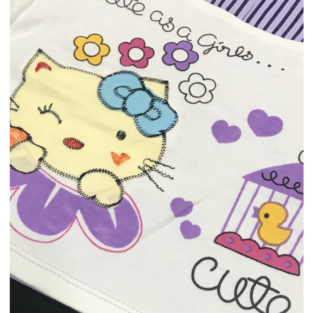 BAYIe - Setelan Baju Bayi/Anak Perempuan + Celana Panjang motif KITTY  MOM'S GIFT SNI usia 0 - 12 bulan / Pakaian anak Cewek