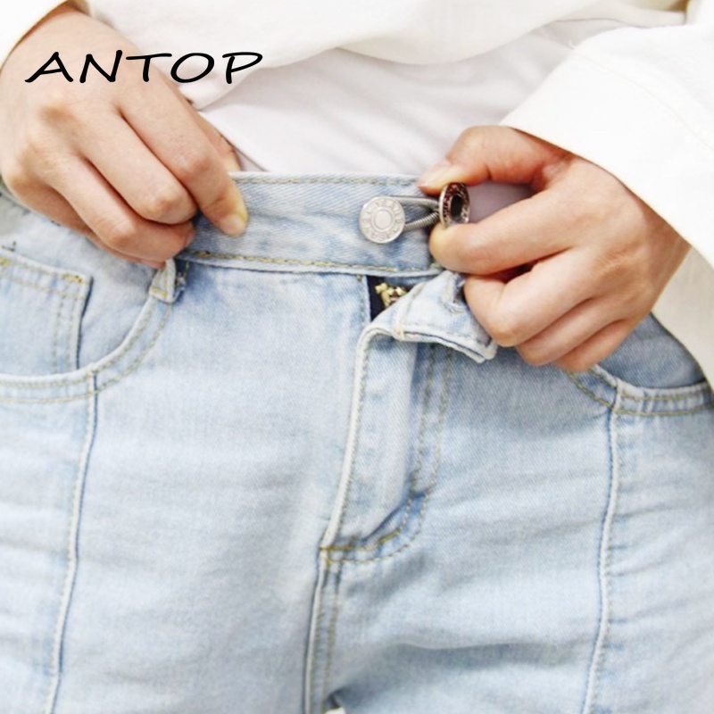 Gesper Pinggang Yang Dapat Ditarik Bebas Kuku Gesper Jeans Universal Dipanjangkan Dan Dapat Dilepas ANTOP