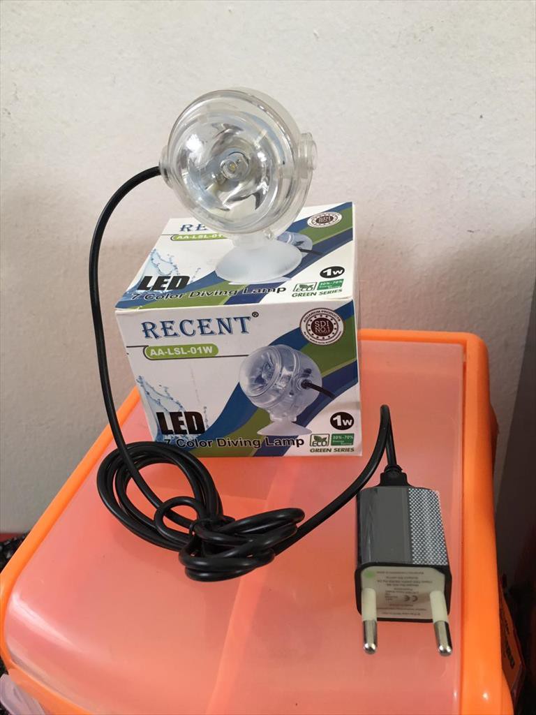 lampu sorot tembak bulat LED   celup aquarium RECENT AA LSL 01 W