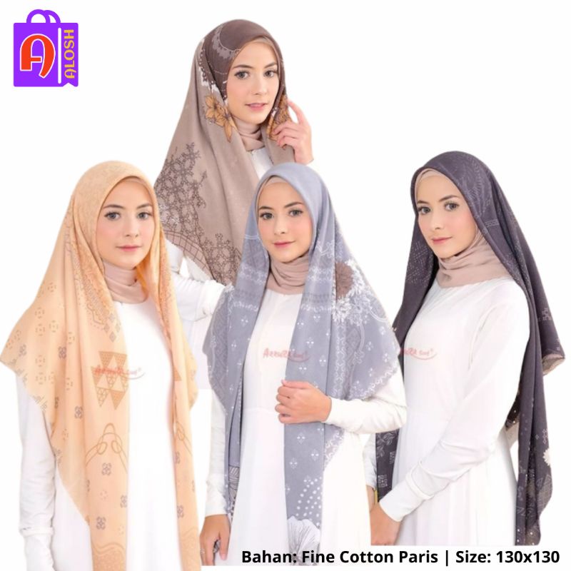 Hijab Segi Empat Motif Syari 130x130 Kekinian
