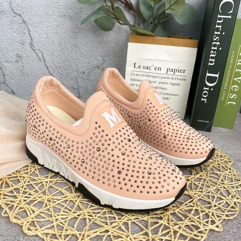 sneaker wedges da15 sepatu wanita import