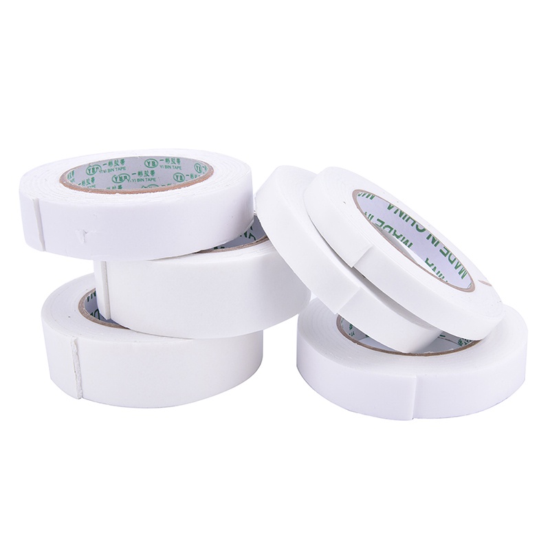 {LUCKID}1roll white strong double sided sticky tape foam double faced adhesive craft