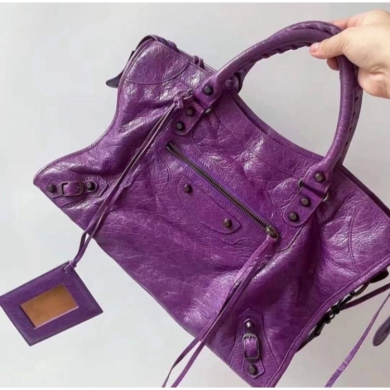 tas wanita balenciaga ungu purple second preloved