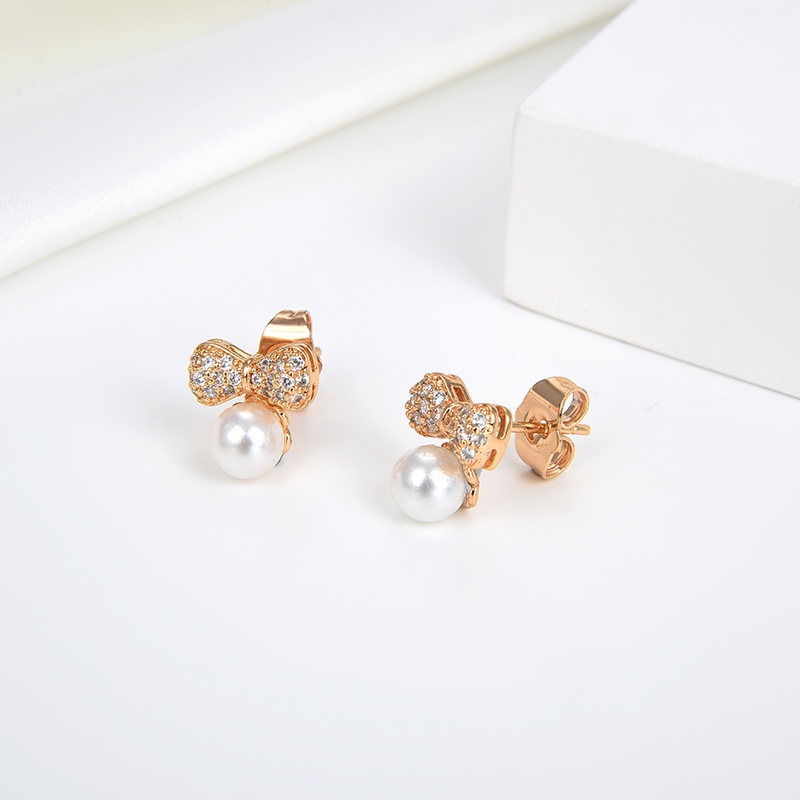 anting titanium wanita emas muda mutiara anti karat dewasa tusuk korea asli panjang dan luntur korea style selamanya dewasa 76e