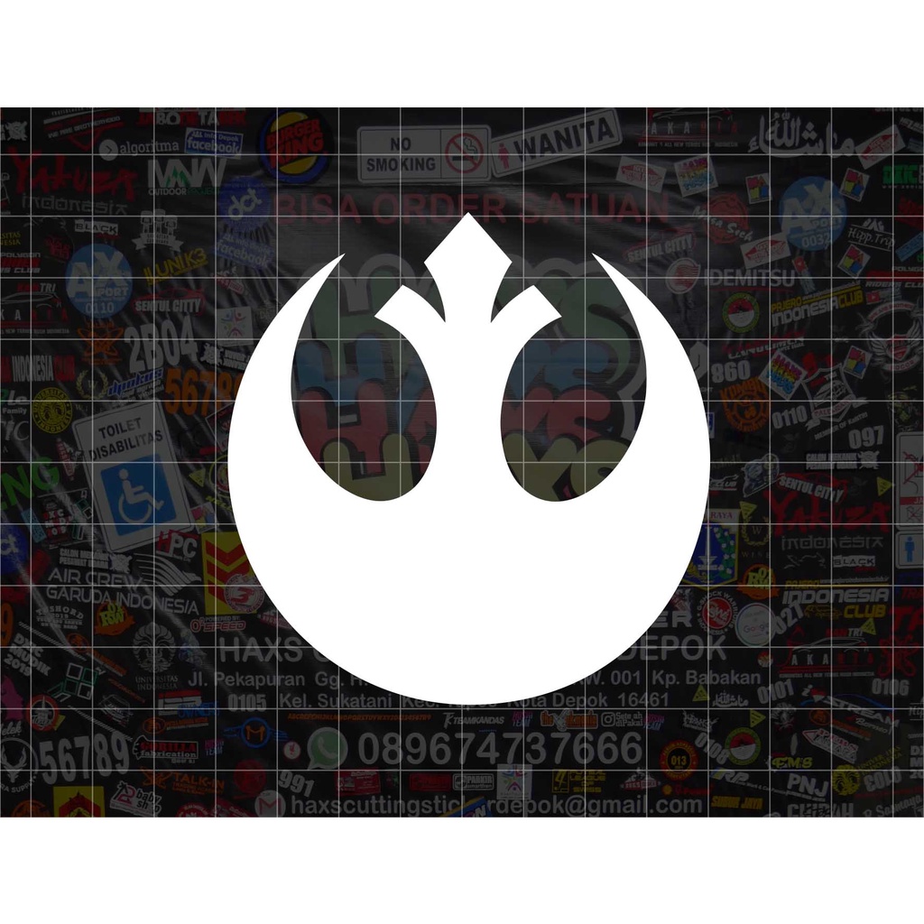 Cutting Sticker Rebel Alliance Star Wars Ukuran 8 Cm Mobil &amp; Motor