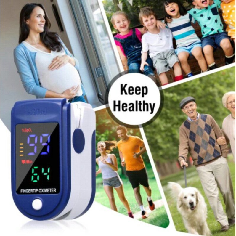 FINGERTIP PULSE OXYMETER FINGERTIP OXIMETER SPO2 LED FULL COLOUR LK87 LK88 ORIGINAL PREMIUM GROSIR TERMURAH