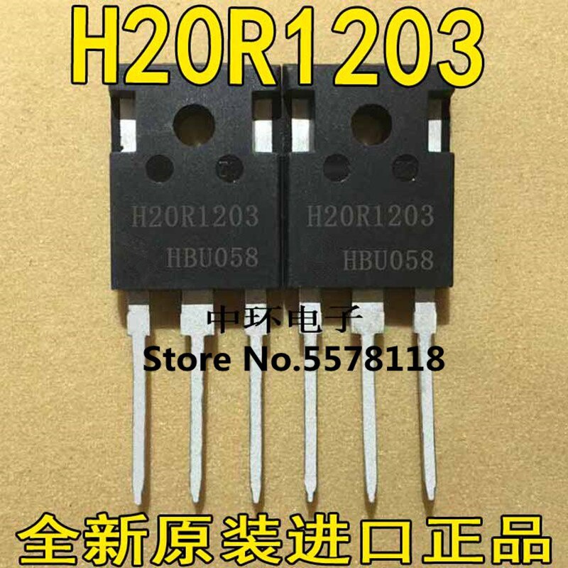 1pc H20R1203 R1203 TO-247 Tabung IGBT High Power 20A 1200V Untuk Memasak