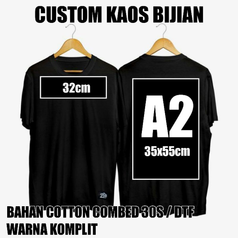 CUSTOM KAOS BIJIAN SABLON A2