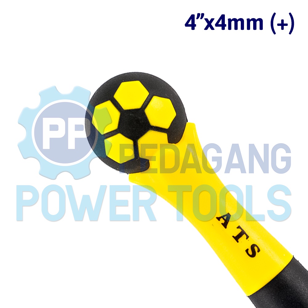 ATS OBENG BOLA 4 INCH PLUS GAGANG PLASTIK KEMBANG RADIO SCREWDRIVER