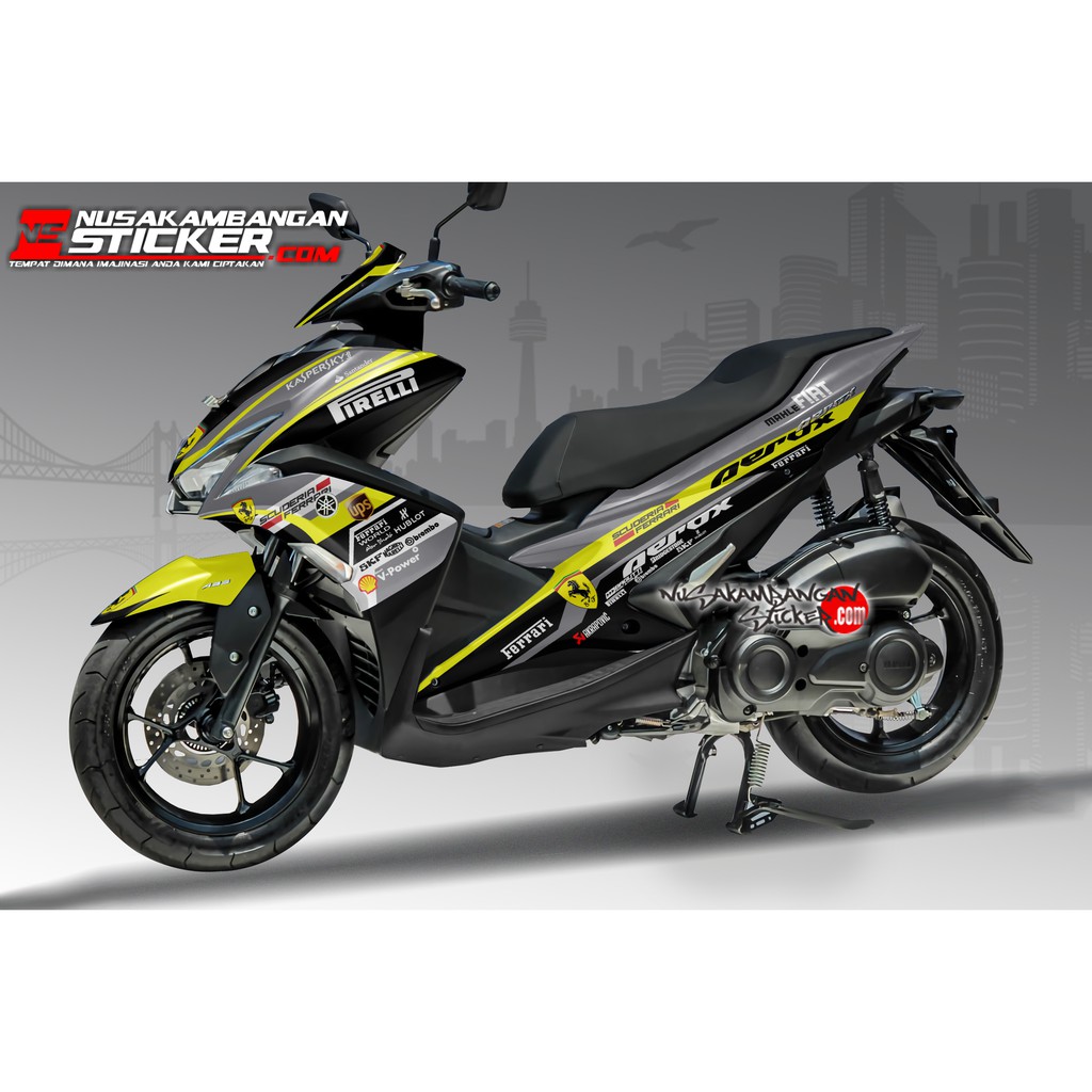 Decal Stiker aerox - KASPERSKY BIRU