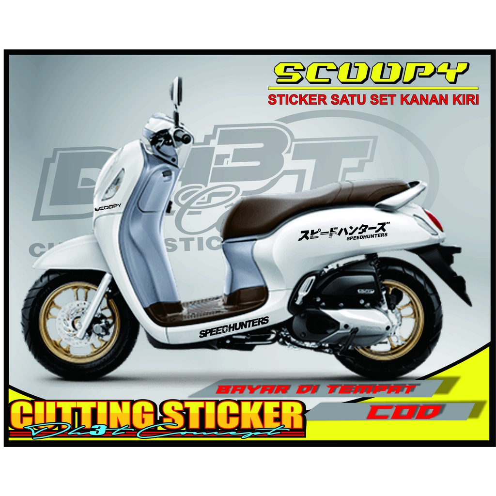SPEEDHUNTERS JDM STICKER MOTOR SCOOPY 2021 CUTTING STICKER SCOOPY SIMPLE