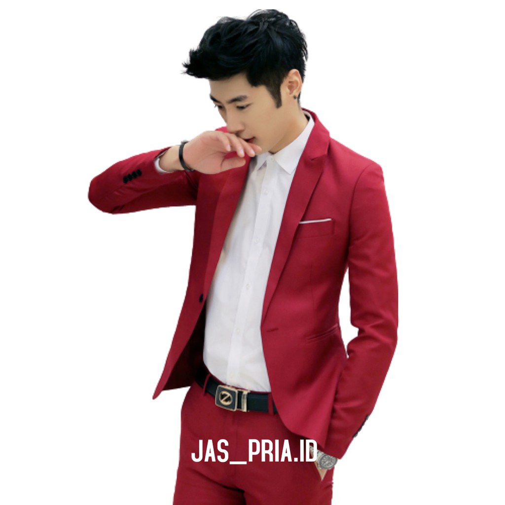 JAS PRIA BLAZER PRIA JAS FORMAL PRIA JAS NIKAH JAS BLAZER PRIA BLEZER PRIA JAS PRIA SLIMFIT-MARRON