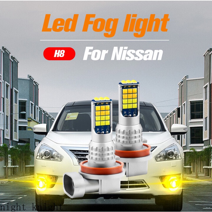 2pcs Lampu Kabut LED Untuk Nissan Armada Frontier H8 H11 H16 Cube Julsar Almera Terrano Leaf 2006-2019