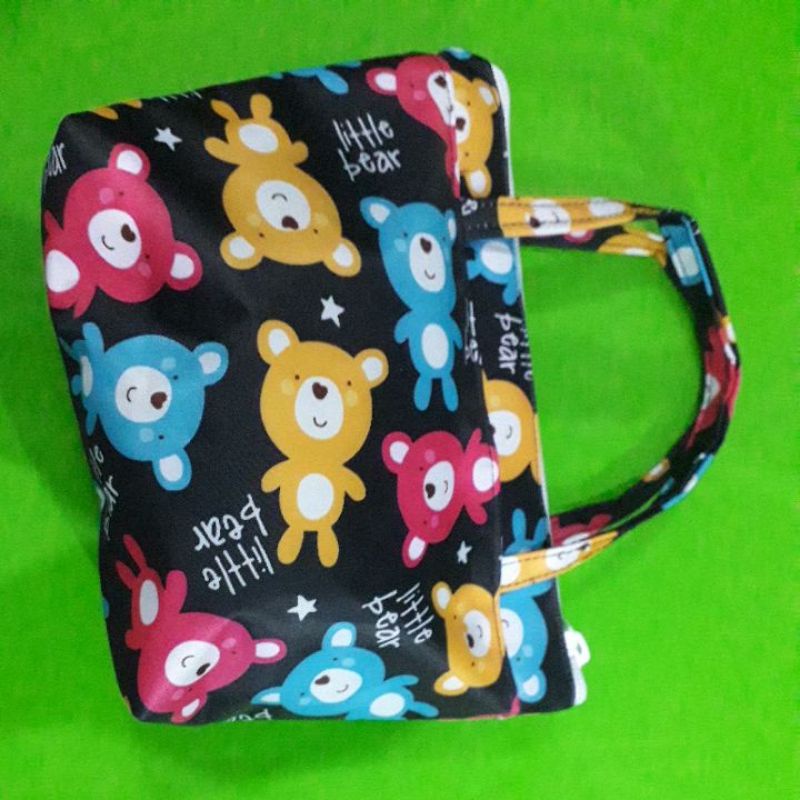 TAS POUCH JINJING KECIL MINI KOSMETIK MOTIF BERUANG TEDDY BEAR