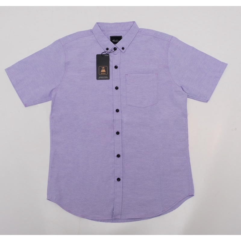Kemeja Cowok Helten Lengan Pendek warna Lilac / Ungu Oxsford & 8 Varian Warna O5P6 Terbaru Kekinian 