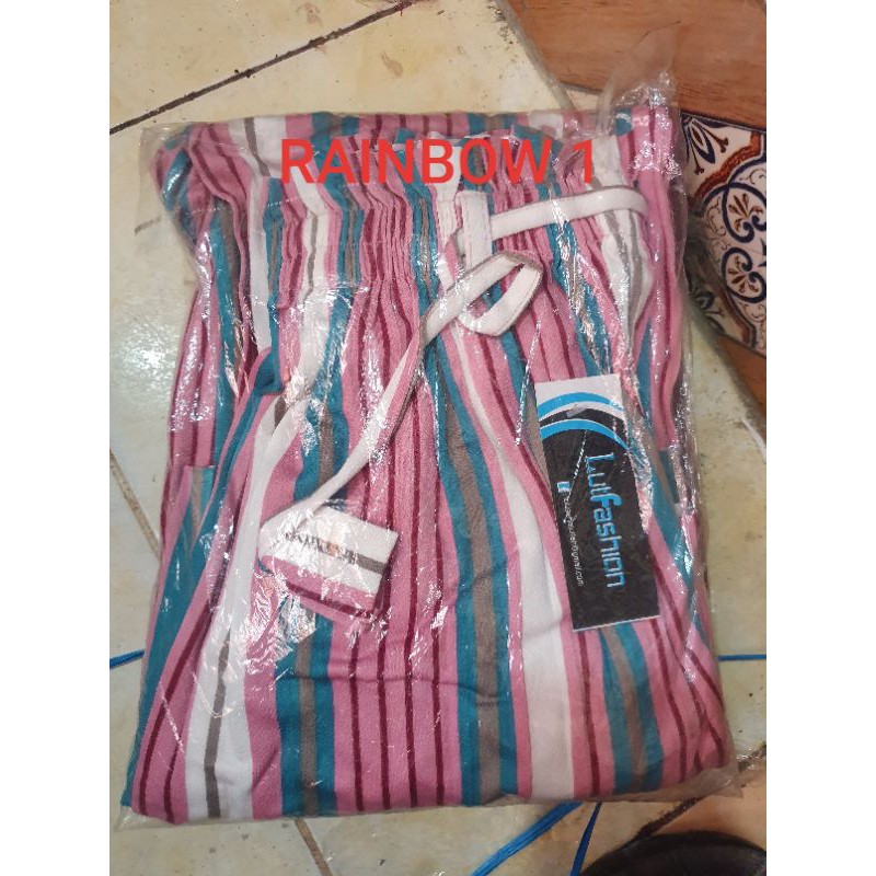 Celana Kulot Plisket Rainbow Premium / Kulot Plisket Salur Premium