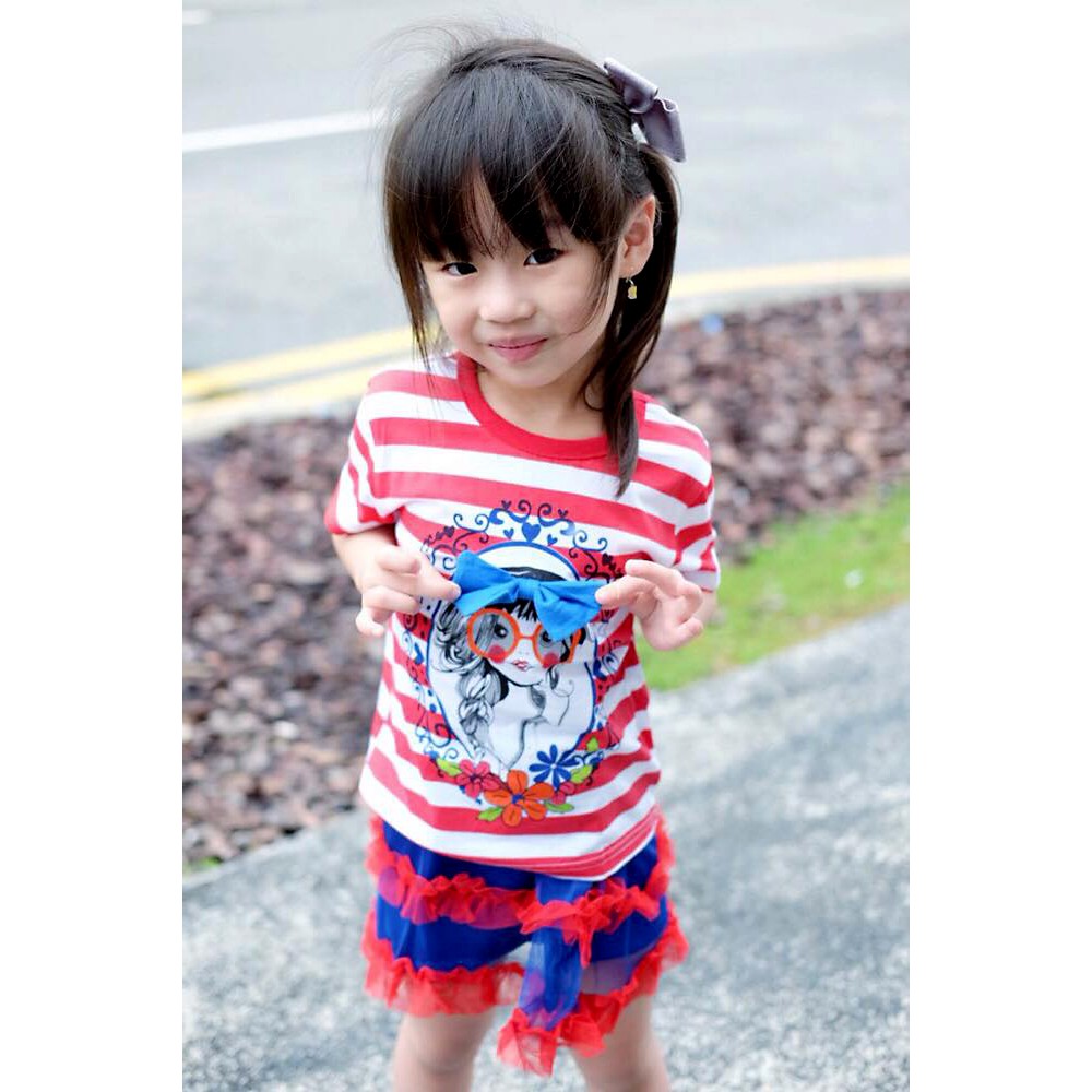 Setelan Anak Cewek Ladies In The Miror Set 2in 1 (baju,rok)