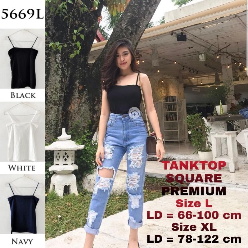 Tanktop Square Premium / Tank Top Tali Wanita