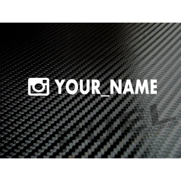 Sticker/Stiker Instagram ID Custom Visor/Kaca Helm AGV-KYT-SHOEI-ARAI