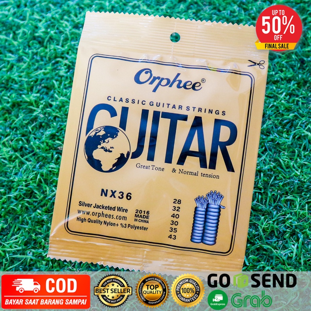 Senar Nylon Gitar Klasik Orphee NX36 Normal Tension (1 set)