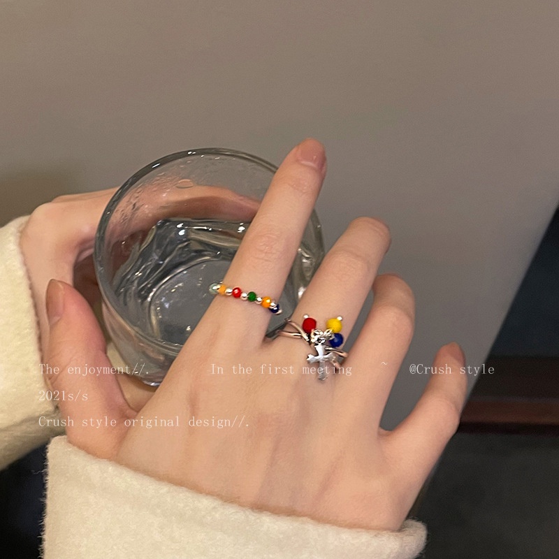 Perhiasan Cincin Alloy Lapis Silver Desain Bunga Matahari Salib Hati Untuk Wanita