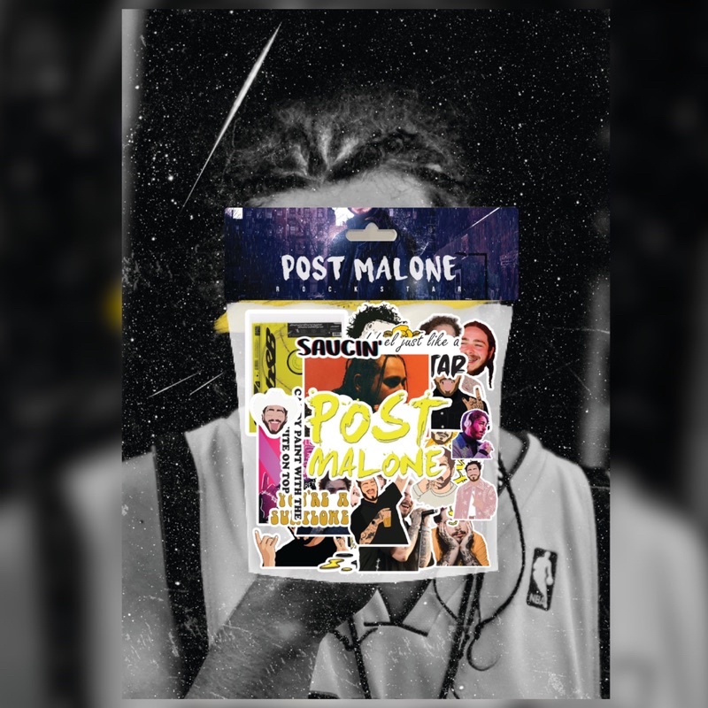 

[25 PCS STICKERS] Stickers Post Malone untuk laptop, hp, dll sudah dicutting