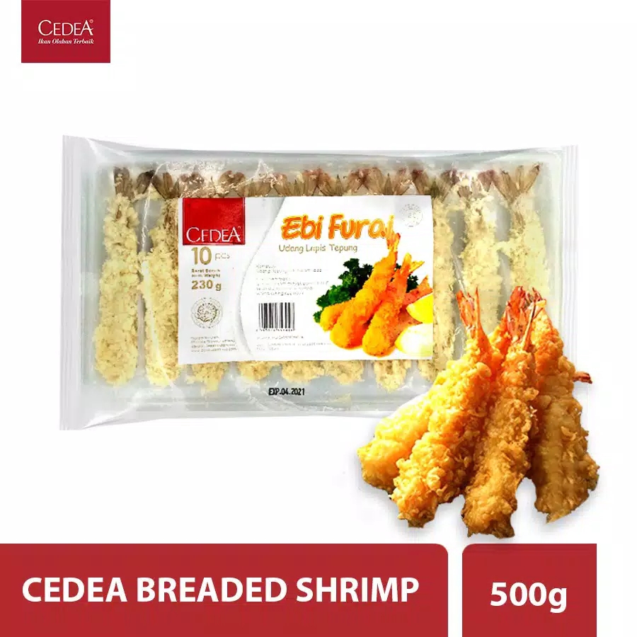 CEDEA Ebi Furai Udang Goreng Bento 10 Pcs Halal | Japan Braded Shrimp for Sushi