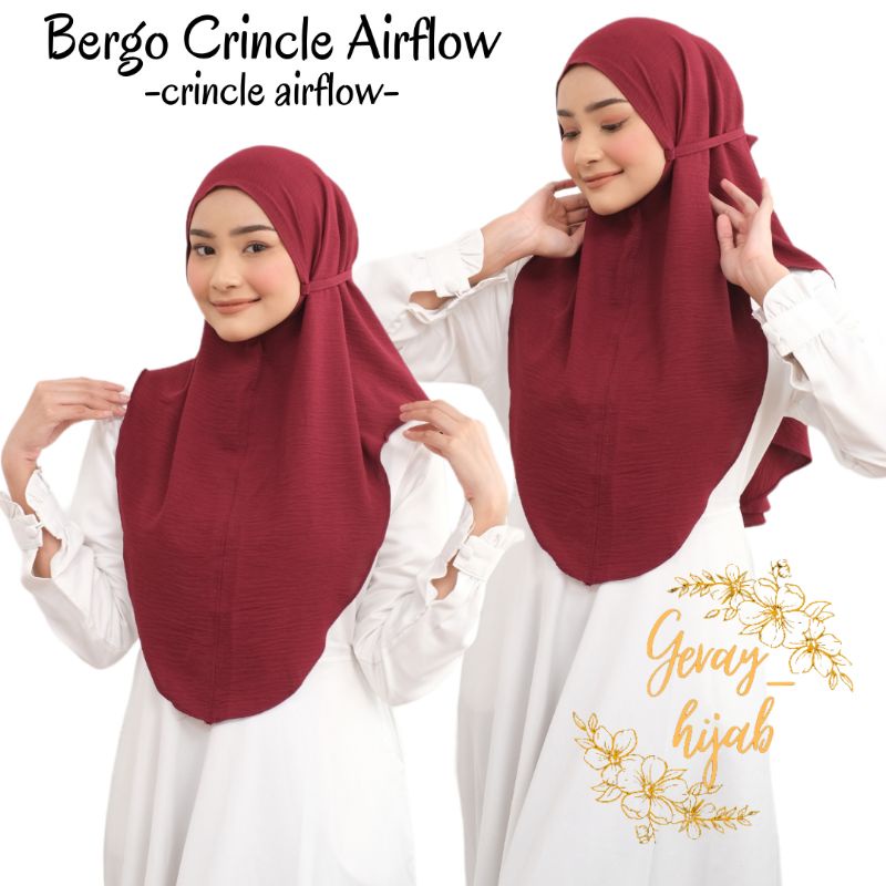 BERGO CRINCLE AIRFLOW STANDART / JILBAB BERGO TALI / BERGO CRINCLE / BERGO TALI MARYAM / BERGO CRINCLE AIRFLOW