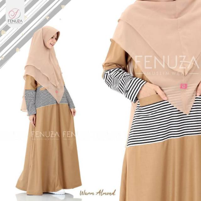 FRISKA DRESS by FENUZA gamis salur gamis kombinasi gamis branded