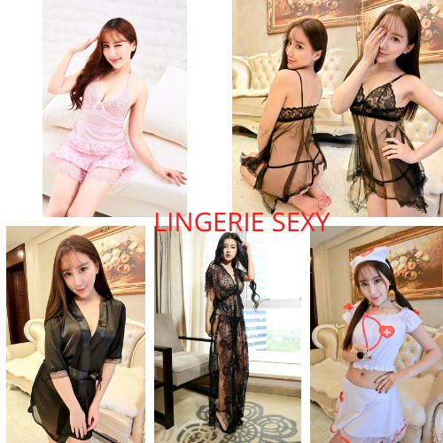 Longnight Hot sexy lingerie baju tidur+cd