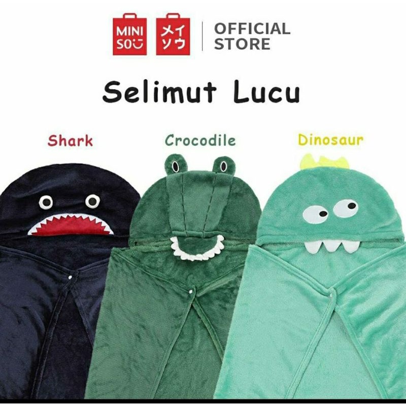 MINISO ANIMAL BLANKET / SELIMUT HOODIE MINISO / BALMUT BANTAL SELIMUT MINISO