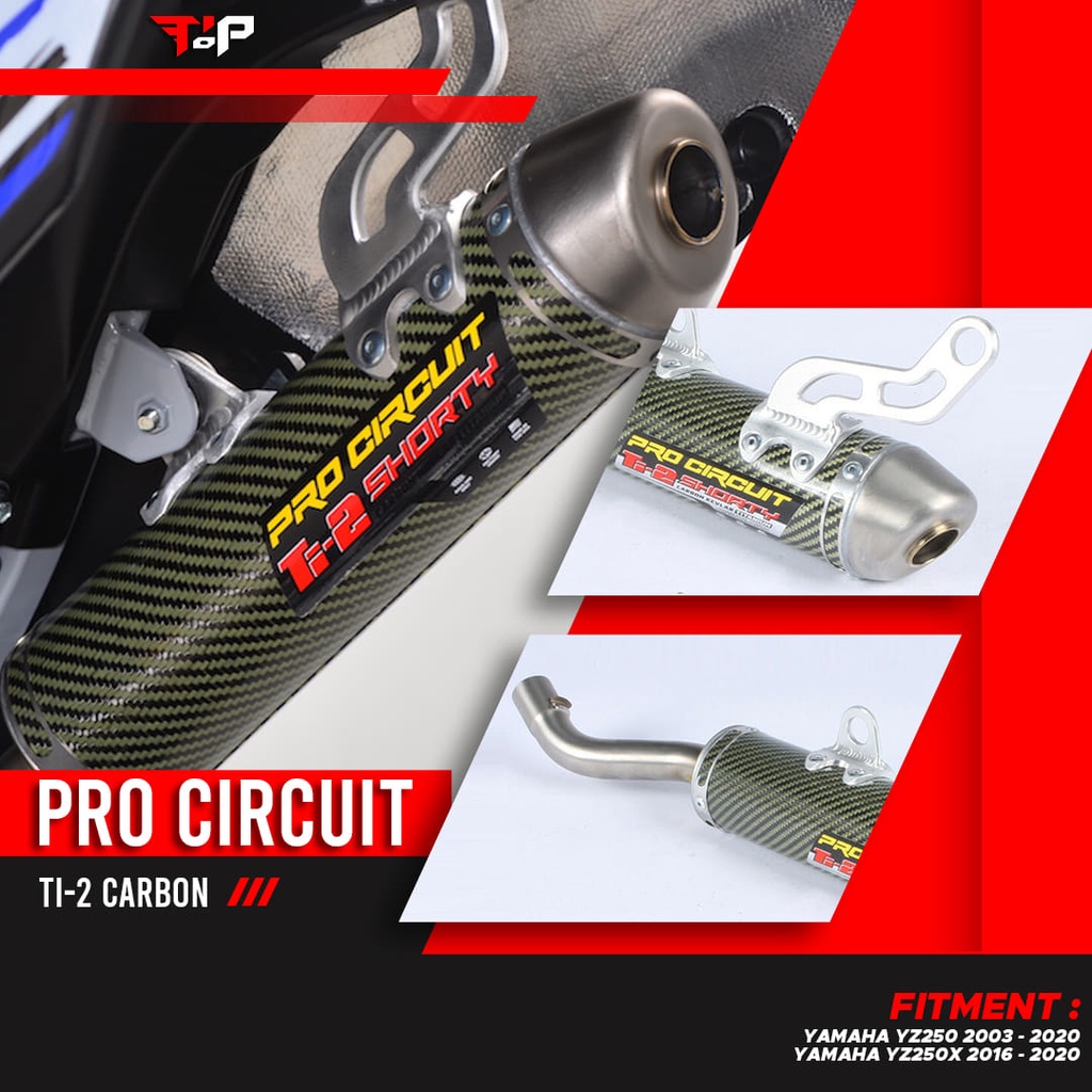 PRO CIRCUIT EXHAUST TI2 CARBON SLIP ON YAMAHA YZ125 KNALPOT MOTOR