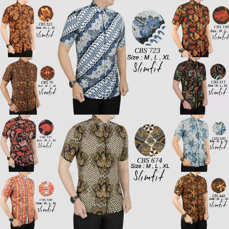 Kemeja Batik Slim Fit Lengan Pendek Colin Dion OnlyM
