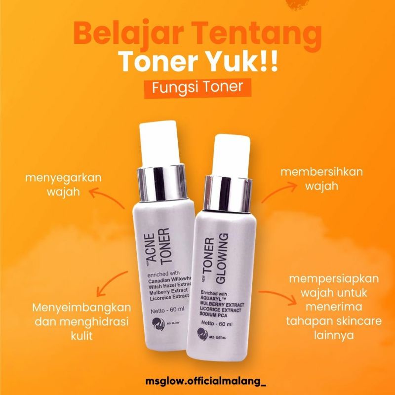 toner ms glow , toner acne ms glow , toner wajah berjerawat , acne toner ms glow / acne / toner acne
