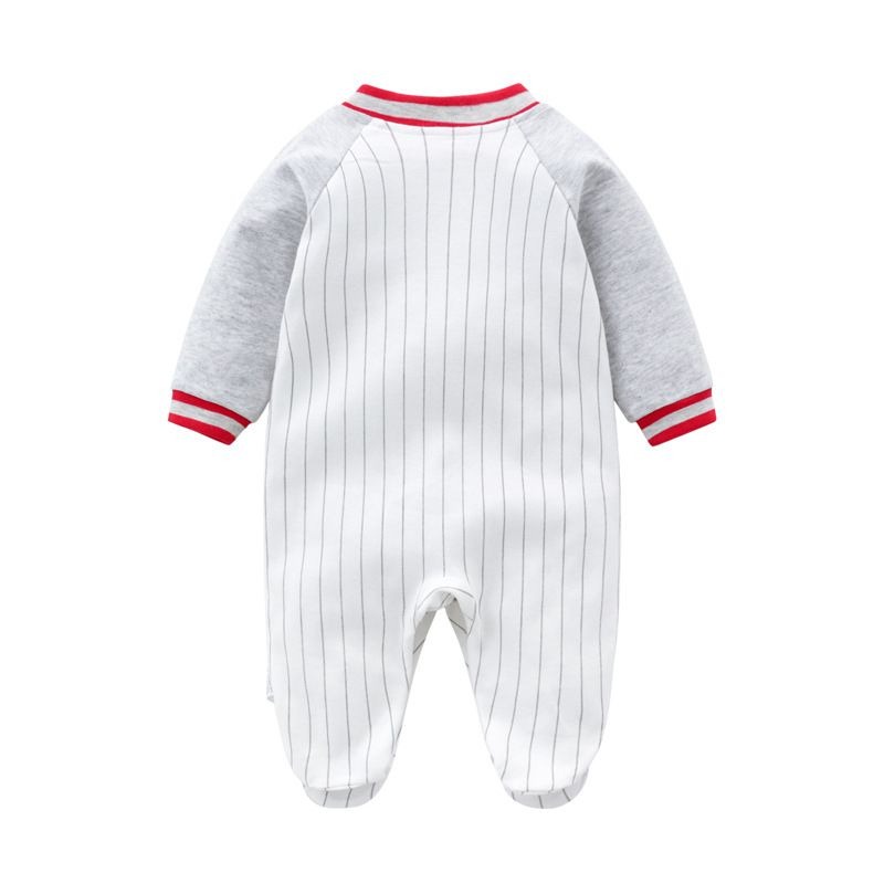 [COD] baju bayi import korea motif BASEBALL LONDON MERAH / jumper premium  QUALITY 100% KATUN jumper bayi lengan panjang BA-240/Babylovanta