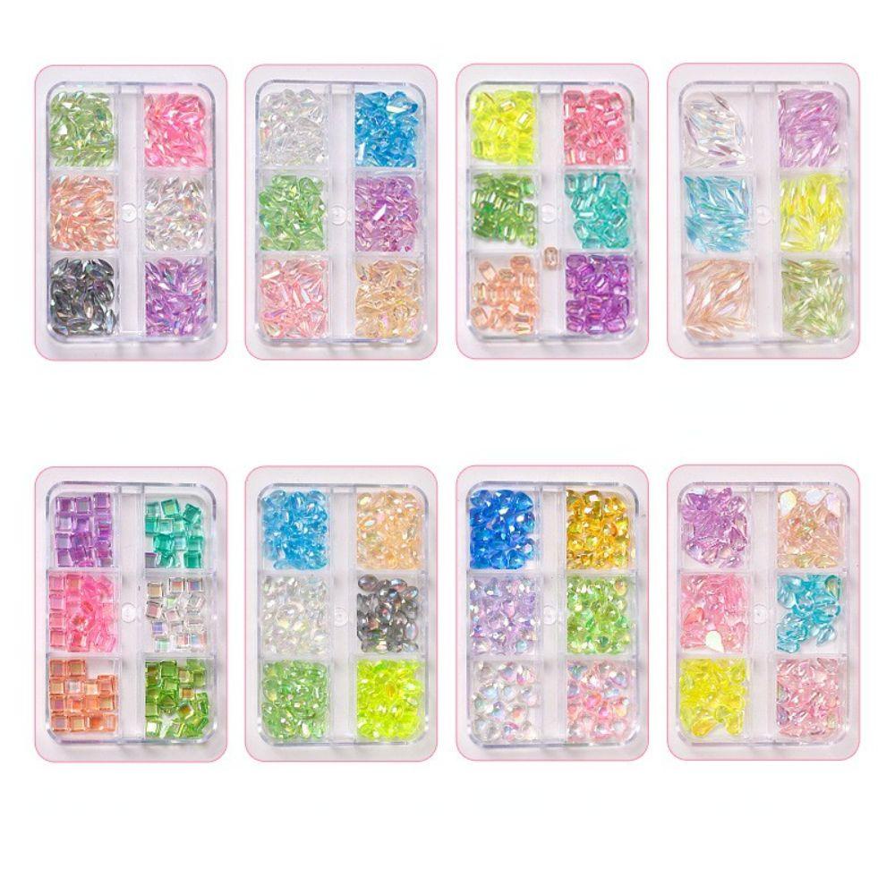 NEEDWAY Needway Nail Art Charms Es Batu Gula Cinta Hati Manikur Aksesoris Waterdrip DIY Bahan Kuku 3D Dekorasi Kuku