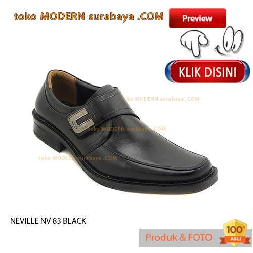 NEVILLE NV 83 BLACK sepatu pantovel pria casual