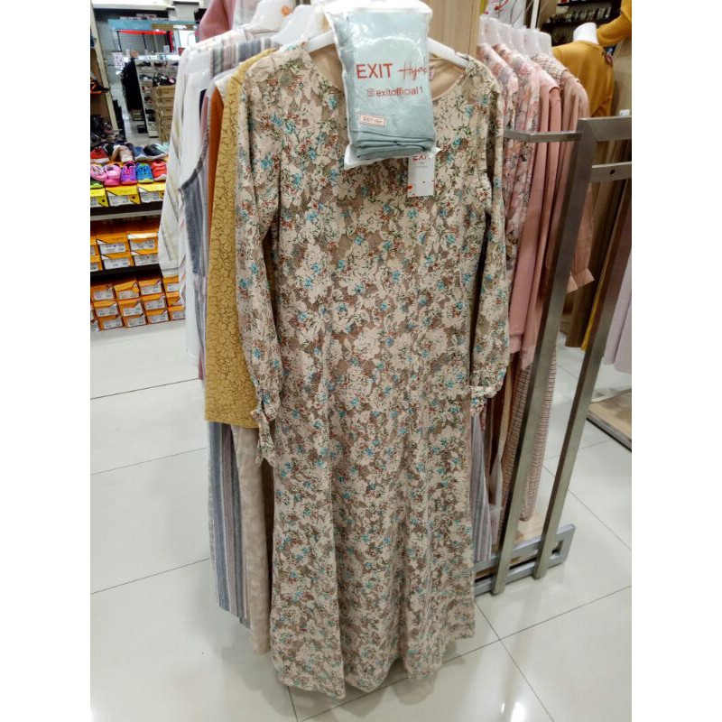 Dress Exit Brokat (Free Hijab)