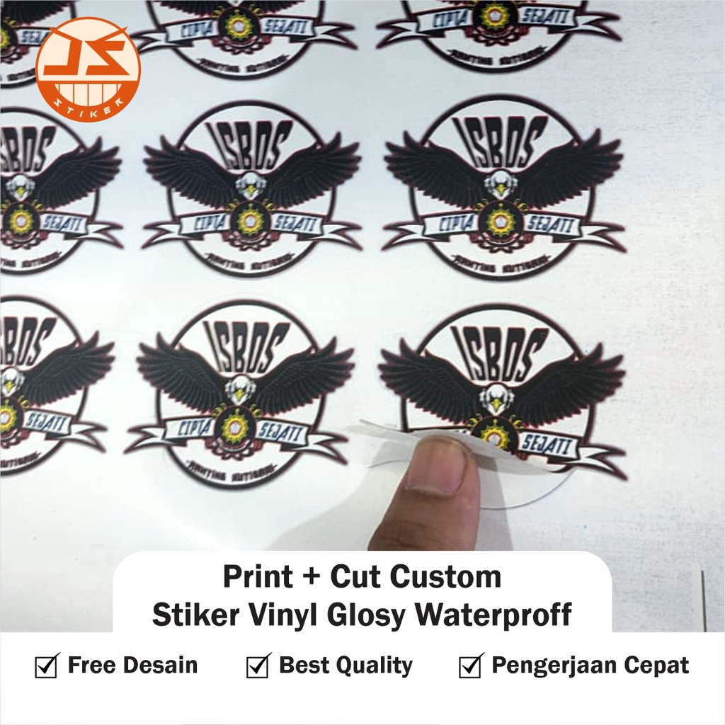 

[✔️Print+Cut Custom] Cetak Sticker Vinyl Glossy A3+ Waterproof / Print Sticker Vinyl Full Color