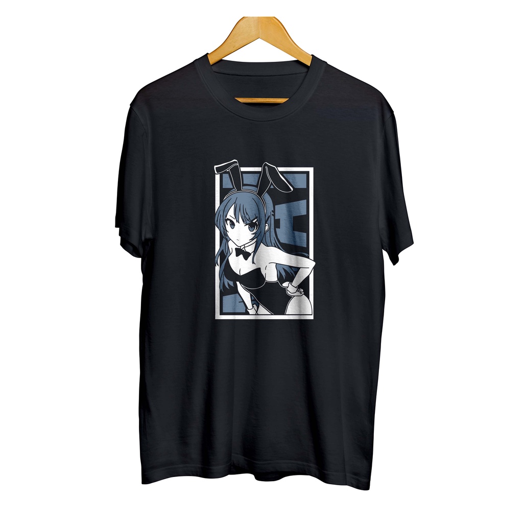 Kaos distro anime MAI BUNNY GIRL - SEISHUN BUTA YAROU material cotton combed 30s