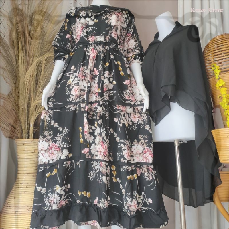 SET HIJAB SYAR'I PLAT MONALISA ORIGINAL