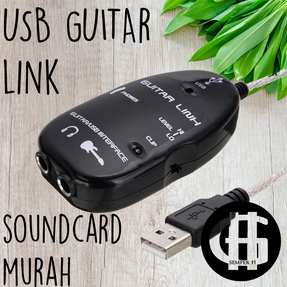 USB Guitar Link Soundcard Audio Interface Gitar