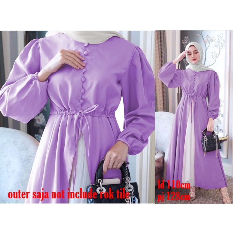 Long Outer Cantik Aisyah Abaya